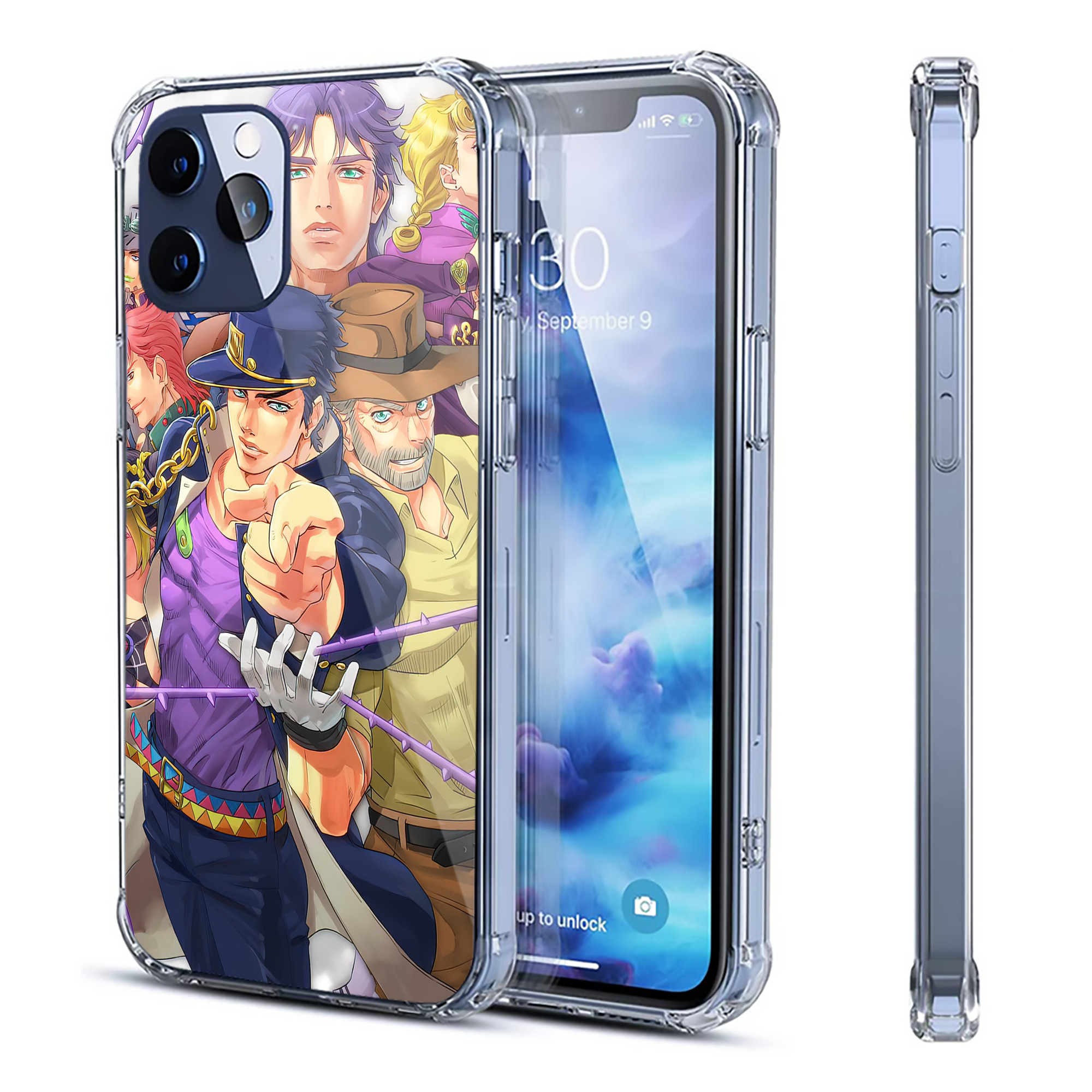 （画像用） ジョジョの奇妙な冒険 JoJo's Bizarre Adventure 【iPhone 12シリーズ対応】透明スマホケース（クリアソフトケース）